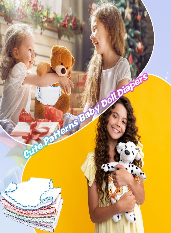 Plukeen 14 Pcs Baby Doll Diapers Reusable Doll Underwear for 12-15 inch Fits Newborn Baby Dolls Pretend Play Accessories for Boys Girls, 2 Styles - Image 5